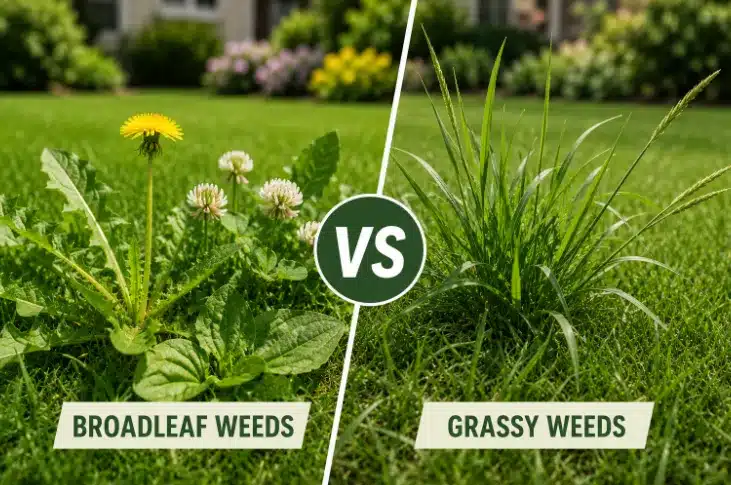 Difference Between Broadleaf and Grassy Weeds